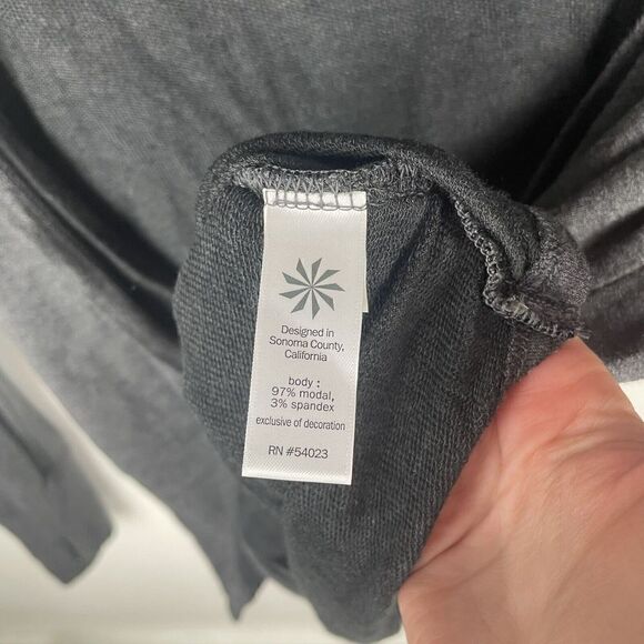 Athleta Crossover Gray Pullover Soft Sweatshirt Modal Blend Size M 348828-01 - Picture 5 of 9